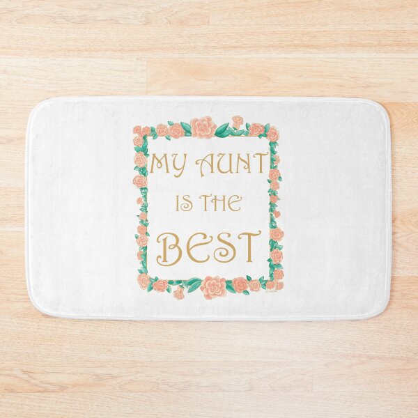 Item preview, My Aunt is the Best - Best Aunt Gift - Gold & Roses Border - White designed and sold by EcoElsa.
