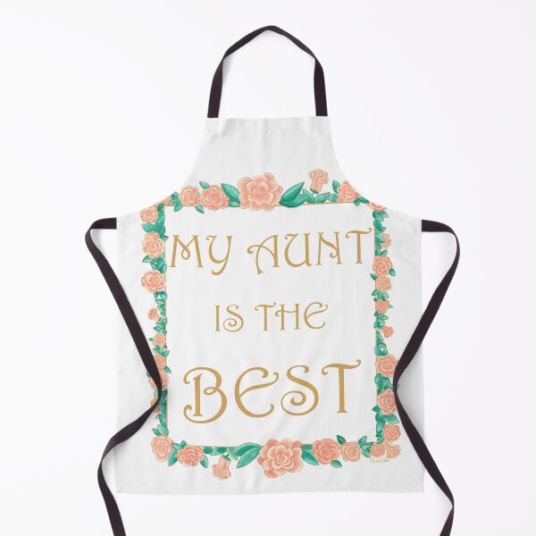 Item preview, My Aunt is the Best - Best Aunt Gift - Gold & Roses Border - White designed and sold by EcoElsa.