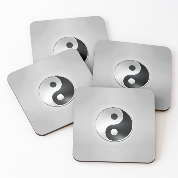 Item preview, Metallic Yin Yang Symbol designed and sold by JoanNinjaHen.