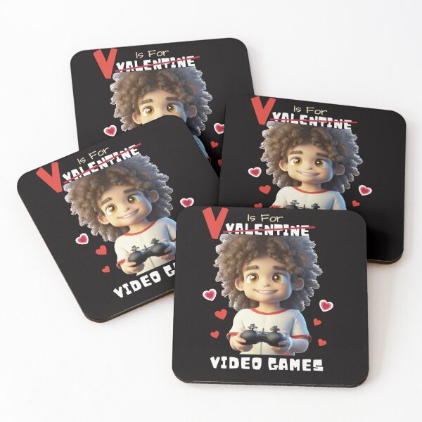 Item preview, valentines day boys kids son v is for video games gamer designed and sold by Trendy Store.