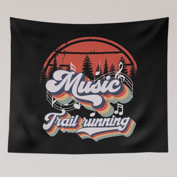 Item preview, Trail running music forest, running retro  designed and sold by HomeCoquette.