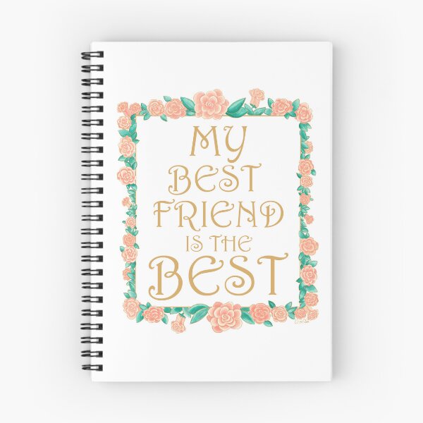 Item preview, My Best Friend is the Best - Best Friend Gift - Gold & Roses Border - White designed and sold by EcoElsa.