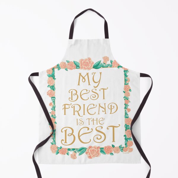Item preview, My Best Friend is the Best - Best Friend Gift - Gold & Roses Border - White designed and sold by EcoElsa.