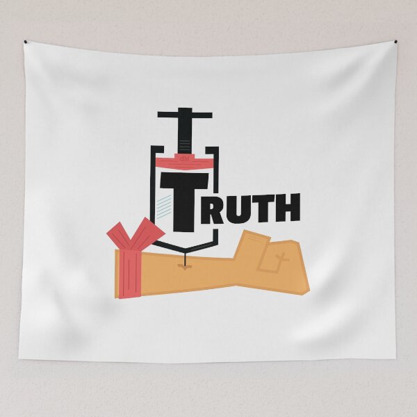 Item preview, Truth Shot Needle Reality Check Inject Truth Serum Red Pill Or Blue Pill  designed and sold by doseofwin.