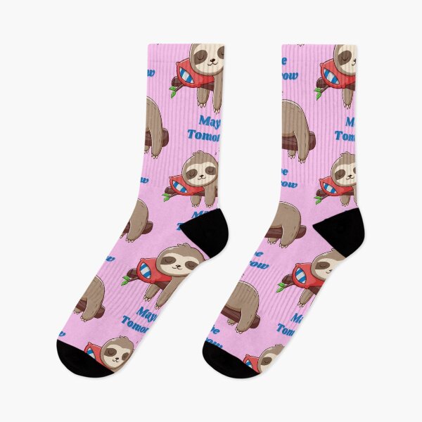 Item preview, Maybe Tomorrow Sleepy Sloth, in pink. designed and sold by Fhfarms.
