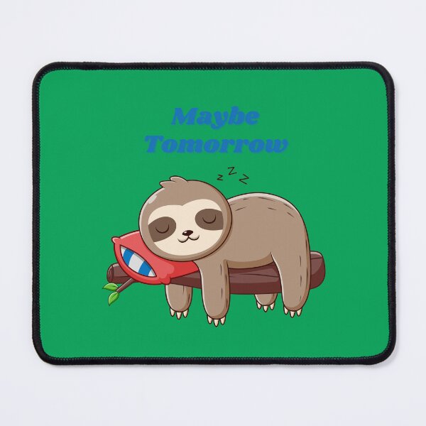 Item preview, Maybe Tomorrow Sleepy Sloth, in green. designed and sold by Fhfarms.