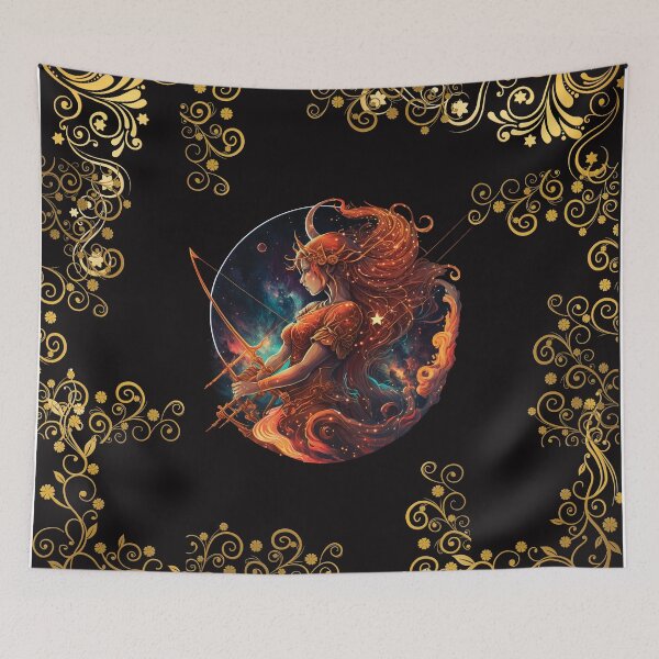 Item preview, SAGITTARIUS ZODIAC SIGN ON BLACK designed and sold by ORIGENcreate.