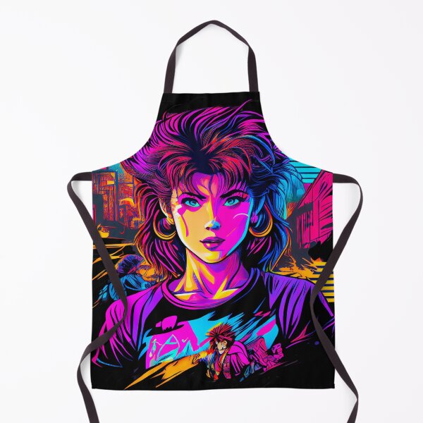 Item preview, Retro 80s Japanese Manga Girl Synthwave T-Shirt designed and sold by JOLI Design.