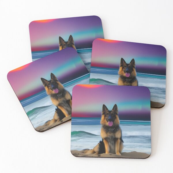 Item preview, Beach German shepherd. Water German Shepherd. Ocean German Shepherd designed and sold by Doggymadness.