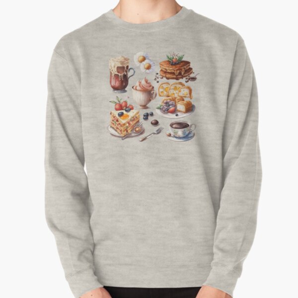 English Breakfast Watercolor Pullover Sweatshirt