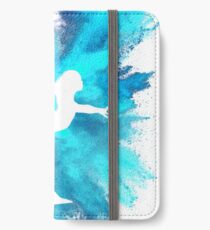 Gymnast Silhouette - Blue Explosion iPhone Wallet/Case/Skin