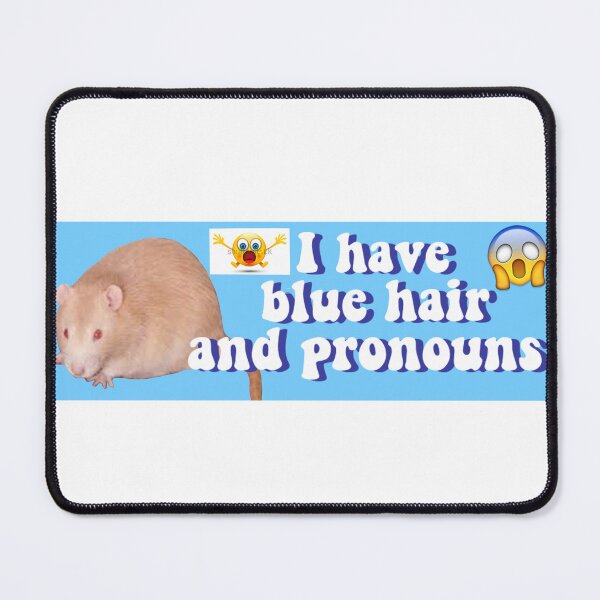 Item preview, Blue Hair And Pronouns Bumper Sticker designed and sold by casserolestan.