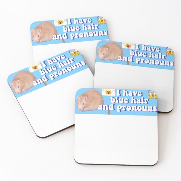 Item preview, Blue Hair And Pronouns Bumper Sticker designed and sold by casserolestan.