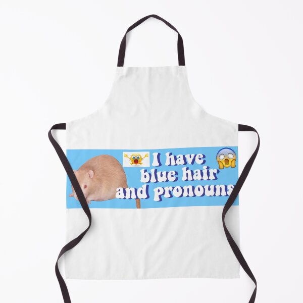 Item preview, Blue Hair And Pronouns Bumper Sticker designed and sold by casserolestan.