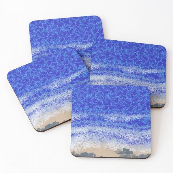Item preview, Waves on rocky shore designed and sold by jamminanddrawin.