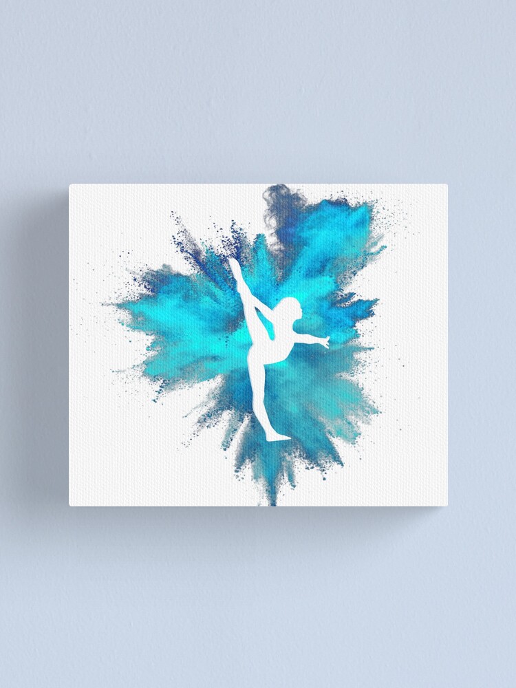 Blue Gymnastics Silhouette | Postcard