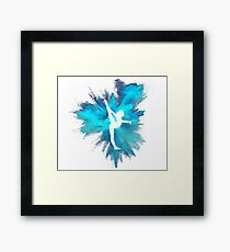 Turner Silhouette - blaue Explosion Gerahmtes Wandbild