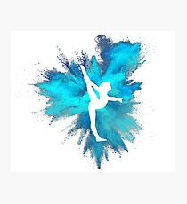 Turner Silhouette - blaue Explosion Fotodruck