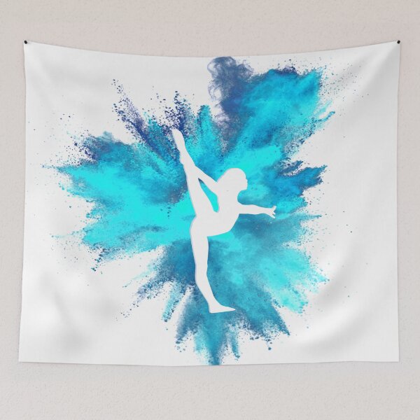 Item preview, Gymnast Silhouette - Blue Explosion  designed and sold by Flexiblepeople.