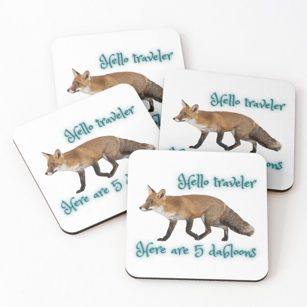 Artikelvorschau, Dabloons Fuchs | Dublonen Fuchs | Dabaloons Fuchs | Hallo Reisender Fuchs | 5 Dablonen entworfen und verkauft von ShireFolk.