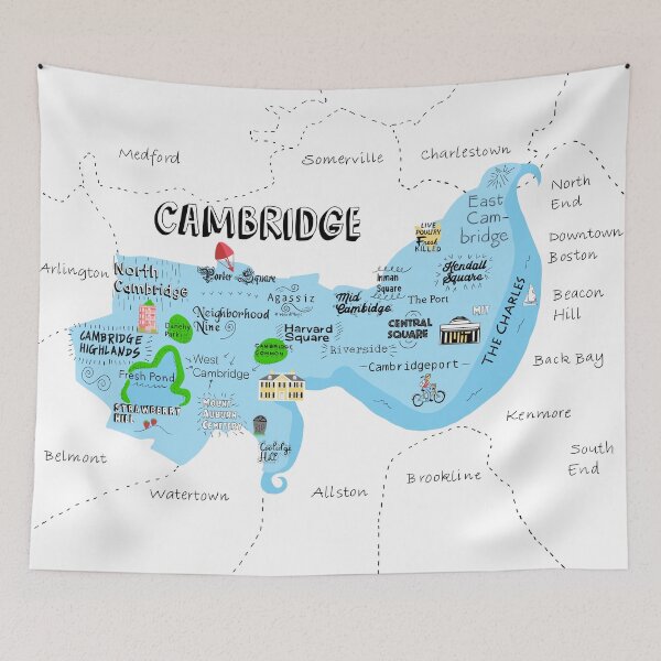 Item preview, map of cambridge mass designed and sold by Mitra Farmand.