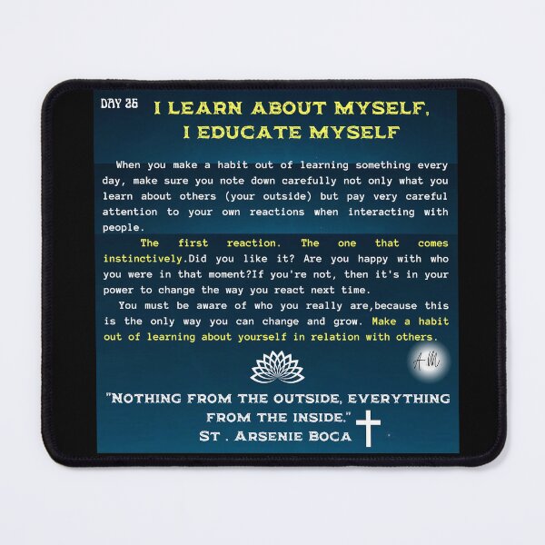 Item preview, Day 26 of the year: I learn about myself, I educate myself designed and sold by BuddyBoots.