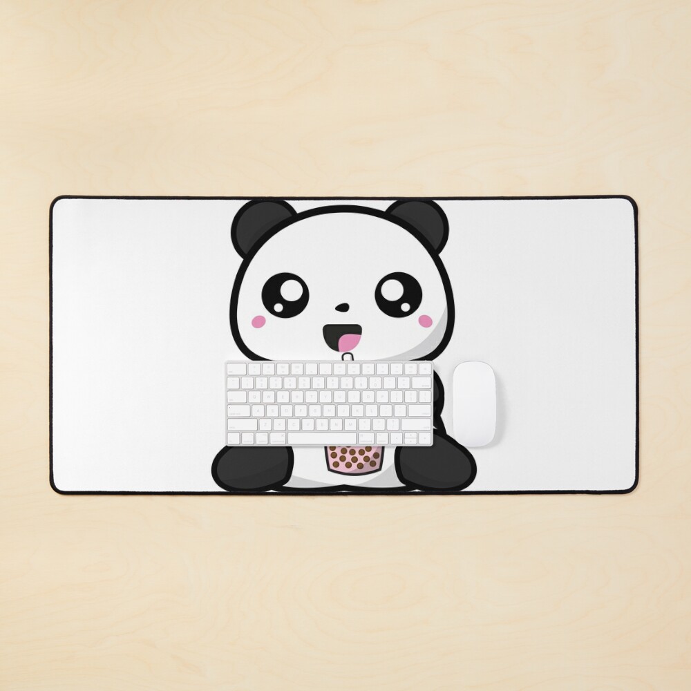 Kawaii Panda Bubble Tea' Poster, picture, metal print, paint by schmugo