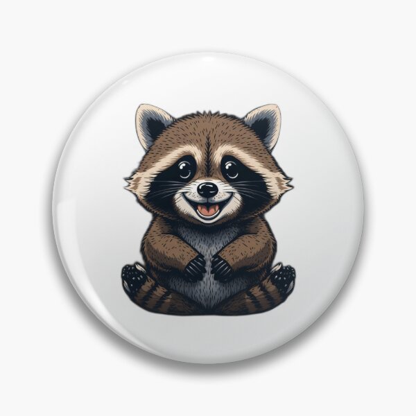Item preview, Cute Happy Raccoon designed and sold by Left-Hand-Tree.