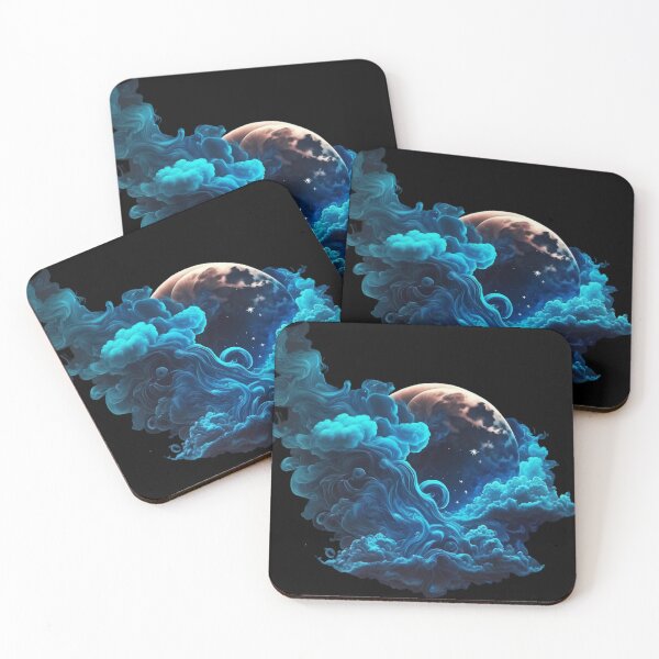 Item preview, Moon and magic clouds designed and sold by NavyPanda.