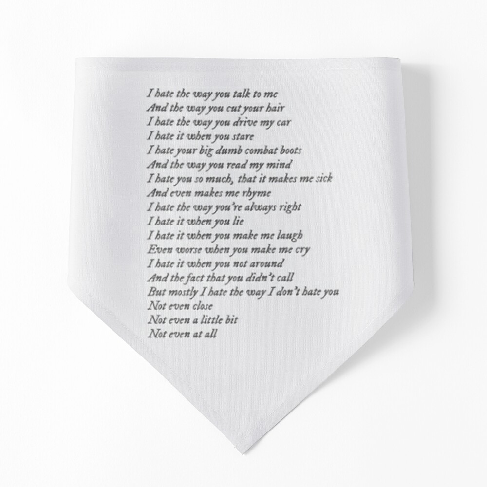 10 Things I Hate About You Poem Art Print by gabyschw - X-Small