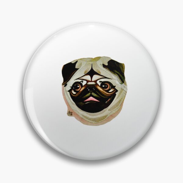 Item preview, Pug Dog Fawn Original Digital Illustration designed and sold by RingDeer.
