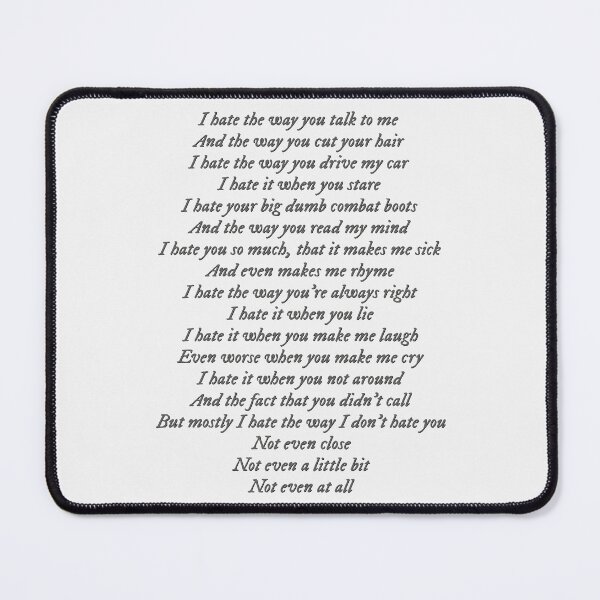 Item preview, 10 Things I Hate About You poem designed and sold by percqbeths.