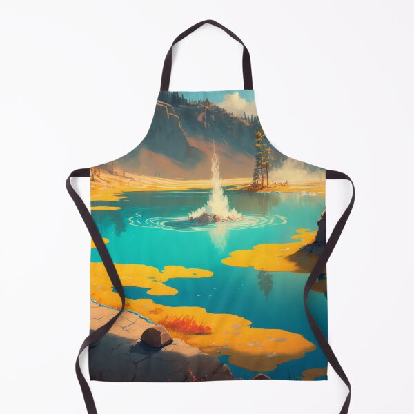 Item preview, Yellowstone National Park 03 | Colorful Cartoon Landmarks Landscapes designed and sold by Sunchaser World.