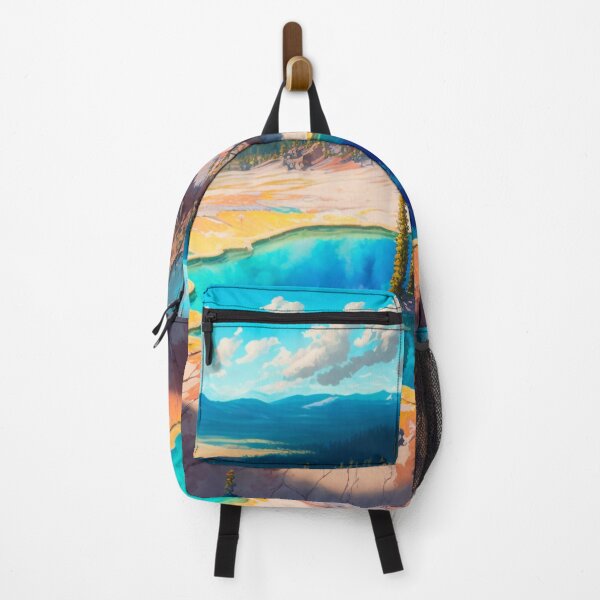 Item preview, Yellowstone National Park 04 | Colorful Cartoon Landmarks Landscapes designed and sold by Sunchaser World.