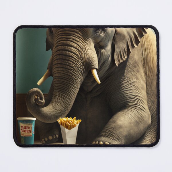 Item preview, Elephant at a fast food restaurant designed and sold by Simone Davino.