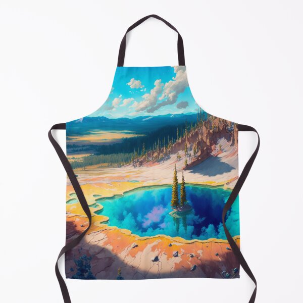 Item preview, Yellowstone National Park 04 | Colorful Cartoon Landmarks Landscapes designed and sold by Sunchaser World.