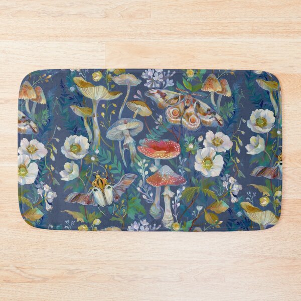 Item preview, Beetle Mushroom Moth Garden designed and sold by claramcallister.