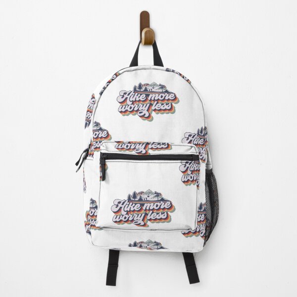 Item preview, Hike more worry less quote short adventure, cute retro typography hiking  designed and sold by HomeCoquette.