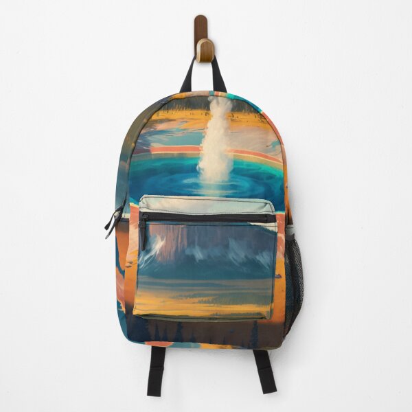 Item preview, Yellowstone National Park 11 | Colorful Cartoon Landmarks Landscapes designed and sold by Sunchaser World.