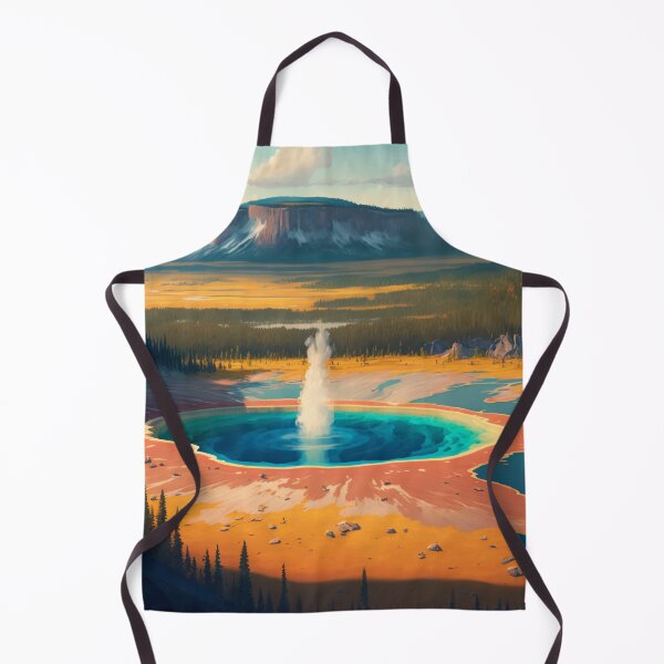 Item preview, Yellowstone National Park 11 | Colorful Cartoon Landmarks Landscapes designed and sold by Sunchaser World.