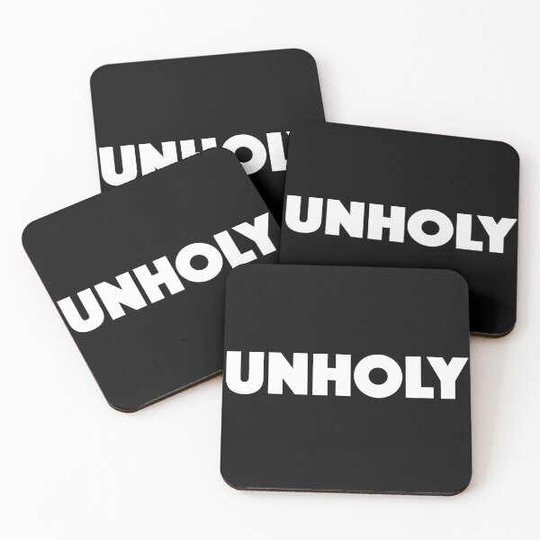 Item preview, UNHOLY Bold Graphic Text, Typography, Black & White designed and sold by MajicArts.