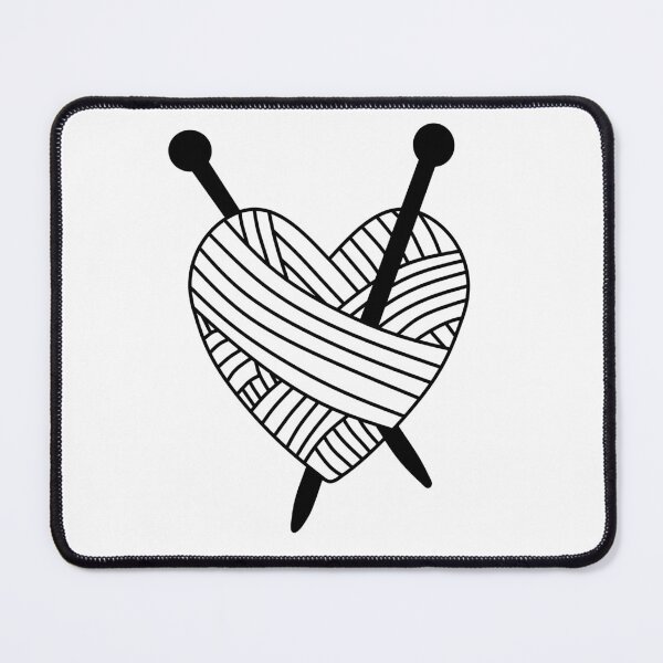 Item preview, Yarn Heart (Black and White) designed and sold by nklange240.