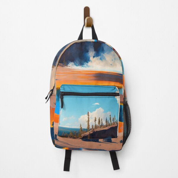 Item preview, Yellowstone National Park 09 | Colorful Cartoon Landmarks Landscapes designed and sold by Sunchaser World.
