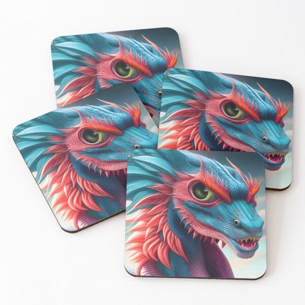 Item preview, Baby Blue Dragon with Pink Spikes and Big Green Eyes designed and sold by dragynrain.