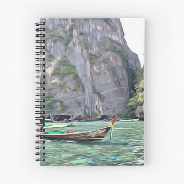 Item preview, Tropical Boat Sea Cliff Scene designed and sold by SankDesigns.