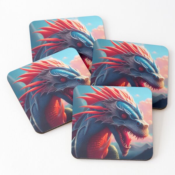 Item preview, Blue Scaled Dragon with Orange Spikes designed and sold by dragynrain.