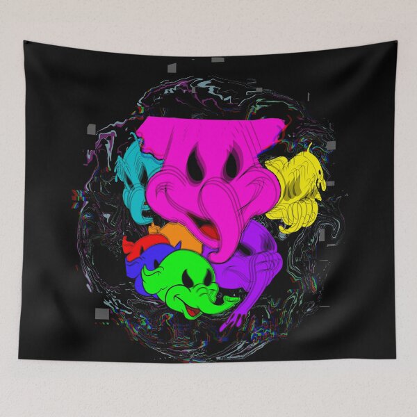 Item preview, Psychedelic Elephants Merch Fan Art designed and sold by LucidTracings.