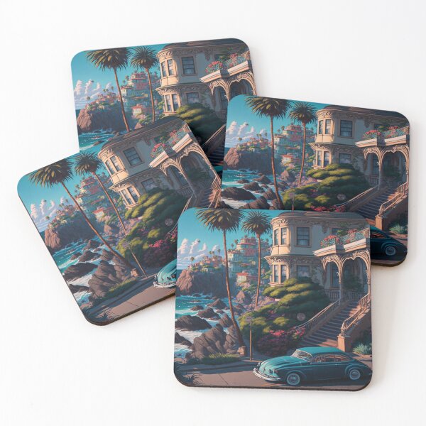 Item preview, California Fantasy Landscapes 01 | Colorful Cartoon Landscapes designed and sold by Sunchaser World.