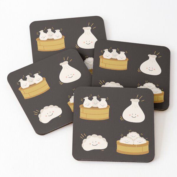 Item preview, Cute smiling Asian dumplings of different shapes with soy sauce. designed and sold by KO-SIM.