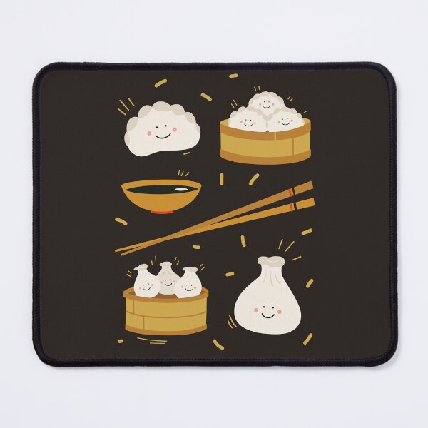 Item preview, Cute smiling Asian dumplings of different shapes with soy sauce. designed and sold by KO-SIM.